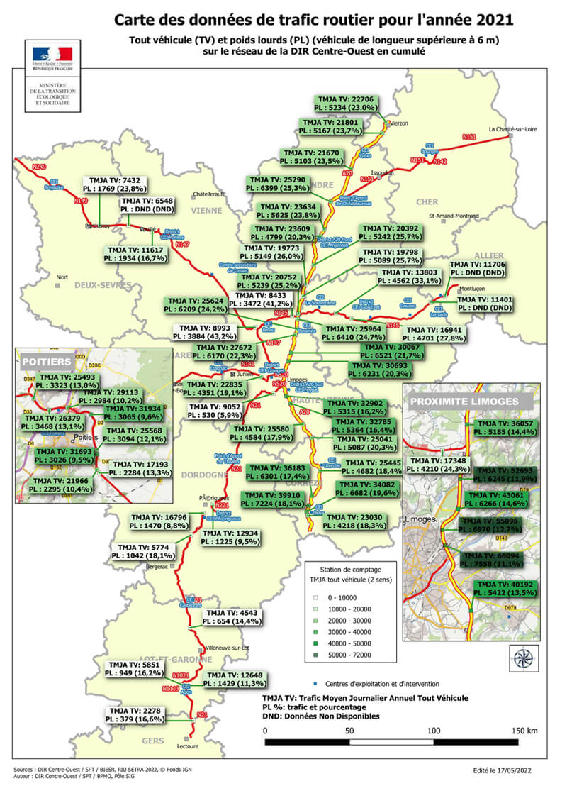 Carte du trafic 2021